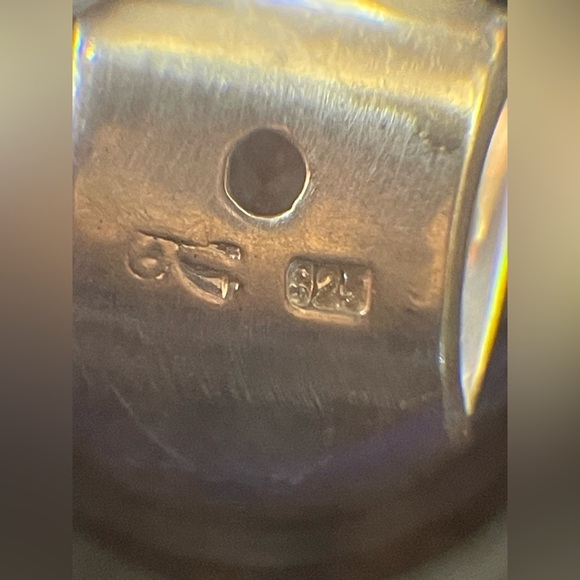 ✨ Vintage Sterling Silver Italian 925 Necklace with Crystal Pendant Earring Set✨ - Picture 14 of 16